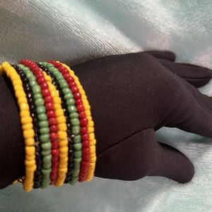 Rasta Wide Cuff Bracelet